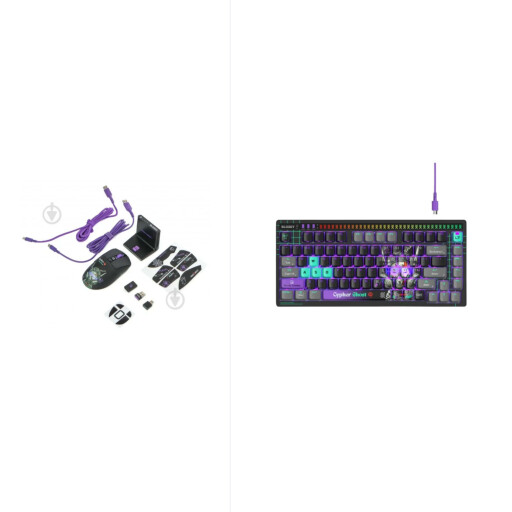 Bloody AT75 Alpha (Cypher Ghost) + ماوس بلودي  R73 Ultra DUO-Cypher Ghost dual mode ابيض Bloody AT75 Alpha (Cypher Ghost) + Bloody R73 Ultra DUO-Cypher Ghost dual mode wireless gaming mouse
