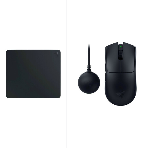Razer Viper V4 Pro Ultra-lightweight Wireless Symmetrical Gaming Mouse - Black + RAZER ATLAS Tempered Glass Mouse Mat - Black Razer Viper V4 Pro Ultra-lightweight Wireless Symmetrical Gaming Mouse - Black + RAZER ATLAS Tempered Glass Mouse Mat - Black