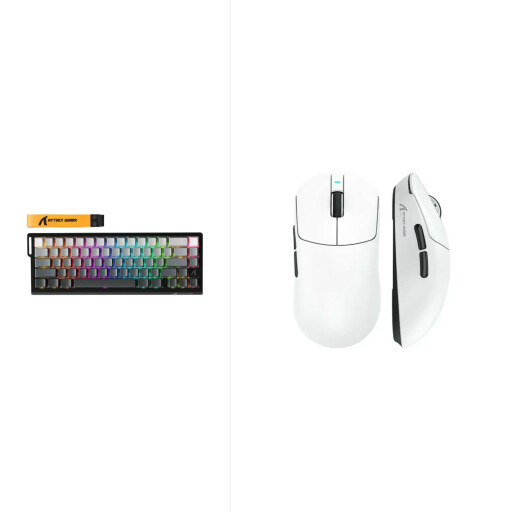 اتاك شارك X8 SE + ATTACK SHARK X68 HE Rapid Trigger Keyboard Magnetic Switch - Black Gradient ATTACKSHARK X8 SE + ATTACK SHARK X68 HE Rapid Trigger Keyboard Magnetic Switch - Black Gradient
