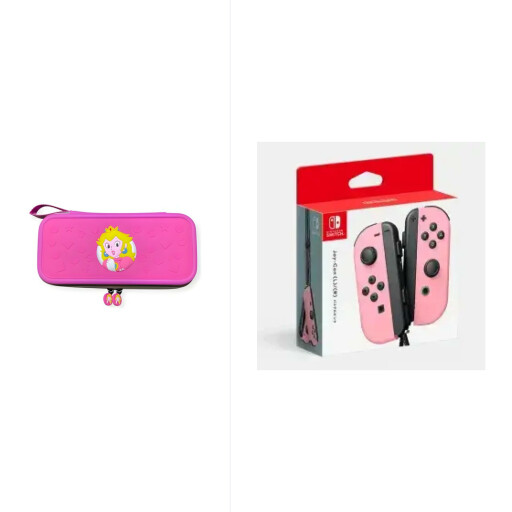 جوي-كون نينتندو سويتش (وردي باستيل) + حقيبة تخزين EVA لـ Nintendo Switch 2 – وردي الأميرة Nintendo Switch Joy-Con Controllers (Pastel Pink) + EVA Storage Bag for Nintendo Switch 2 – Princess Pink