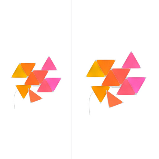 مجموعة بداية المثلث 9 لوحات + مجموعة نانوليف لتشكيل المثلثات الذكية 9x Triangle Starter Kit 9 Panels + Nanoleaf shapes triangles smarter kit 9x