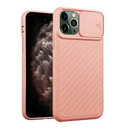 Shockproof Soft Silicone Case With Slide Camera Lens Protection For iPhone كفر سيليكون لأجهزة الآيفون