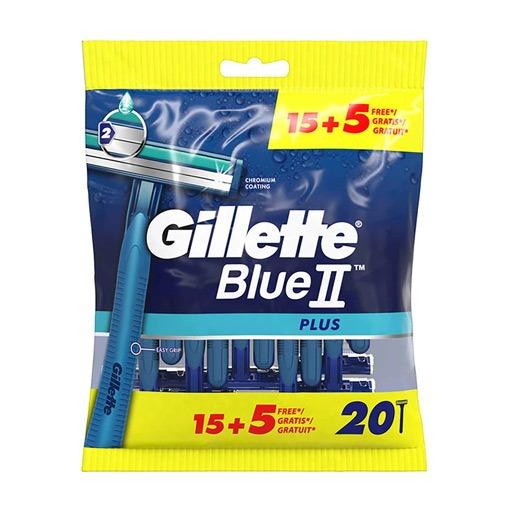 Gillette Blue2 Plus Disposable Razor 20 Pcs Set سيت شفرات حلاقة يدوية