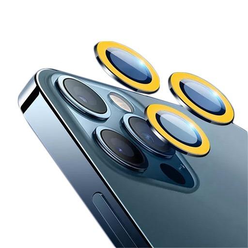 Yellow Luminous Camera Ring Lens لصقة حماية عدسة الكاميرا الخلفية