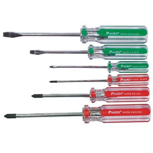 Line Color Screwdriver 6PCS سيت مفكات