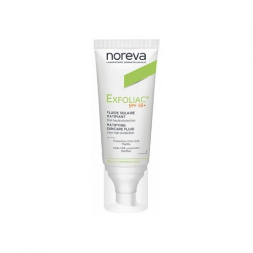 Exfoliac Spf 50+ Matifying Suncare Fluid Very High Protection واقي شمس سائل خالي من اللمعان مع حماية عالية جداُ