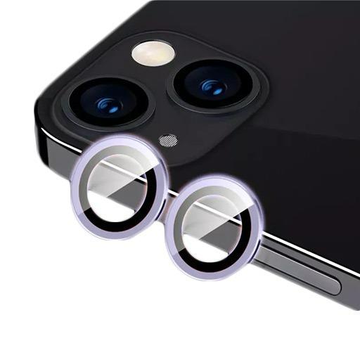 Purple Luminous Camera Ring Lens for iPhone 15 and iPhone 15 Plus لصقة حماية عدسة الكاميرا الخلفية المضيئة باللون الأرجواني الزاهي لأجهزة آيفون 15 و آيفون 15 بلس