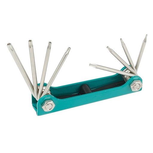 8Pcs Folding Tamper-Proof Star Key Wrench Set سيت النكي