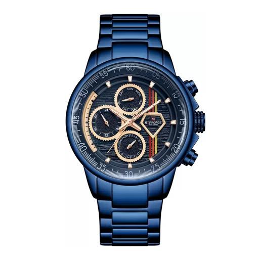 Analog Stainless Steel Strap Watch For Men ساعة رجالية