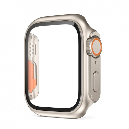 كفر ولصقة حماية لساعة آبل Apple Watch 38mm/40mm/41mm Protective Titanium Case with Screen Protector 