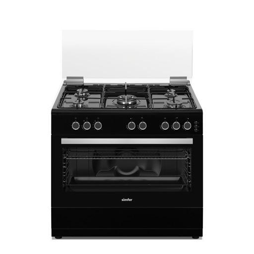 طباخ صالون سمفر تكنة اسود Freestanding Cooker Stove F9502SGWBFFD 1W VB