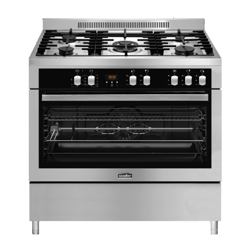 طباخ غاز مع فرن بروفيشنال عينتين كبيرة 90cm Semi Prof Gas Cooker Stove