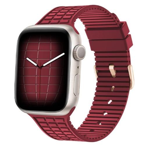 سوار سيليكون رياضي بتصميم جديد لساعة آبل Apple Watch New Design Silicone Band – 38/40/41/42mm