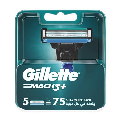 سيت رأس شفرات حلاقة Gillette Mach 3 Plus Blades Men's Shaving 5 Pcs Set 