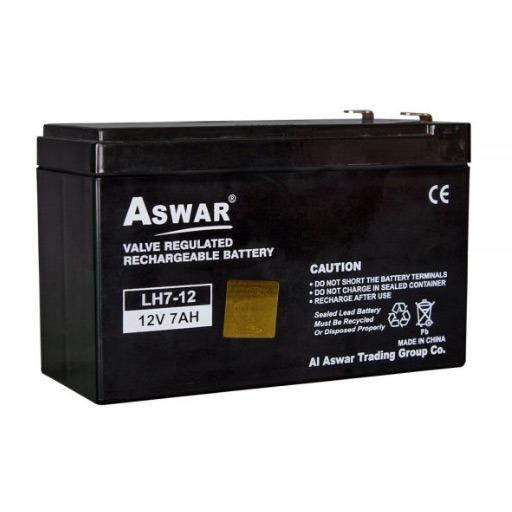 Valve Regulated Rechargeable Battery 12V/7AH بطارية 12 فولت/ 7 أمبير