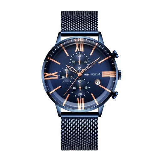 Mf0236 Mesh Steel Band Men's Watch ساعة رجالية