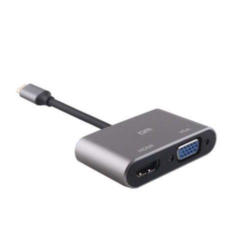 DM DM Type C To hdmi+vga Adapter