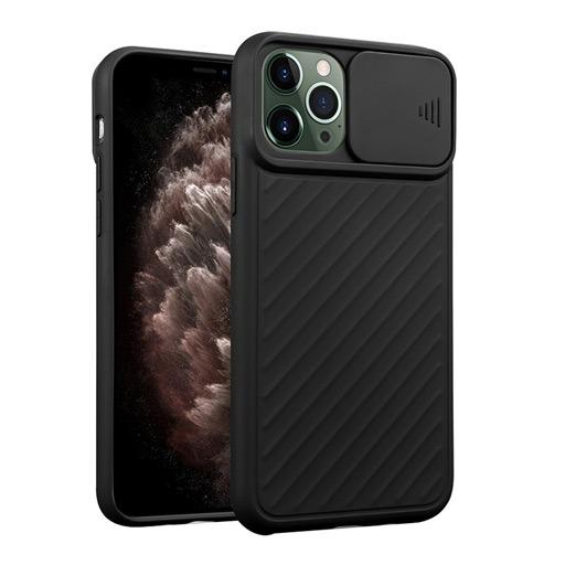 Shockproof Soft Silicone Case With Slide Camera Lens Protection For iPhone كفر سيليكون لأجهزة الآيفون