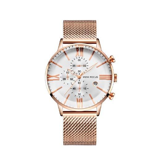 Mf0236 Mesh Steel Band Men's Watch ساعة رجالية