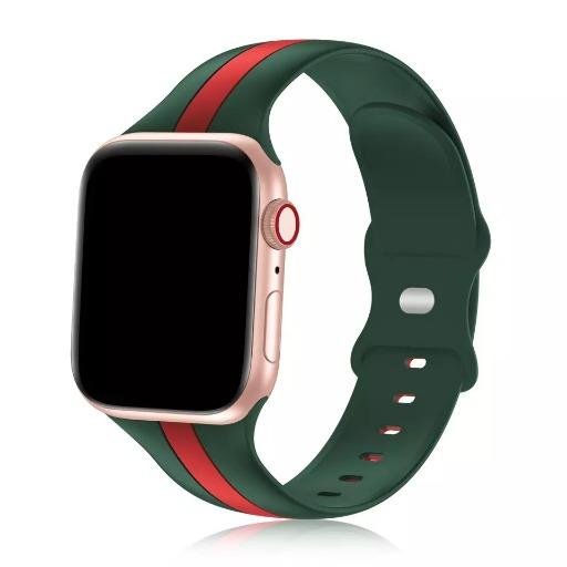 سوار سيليكون لساعة ابل واتش Double Colors Silicone Sports Apple Watch Band 44/45/46/49mm