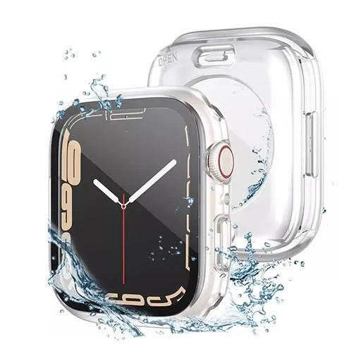 كفر ولصقة حماية لساعة ابل واتش Apple Watch 38mm/40mm/41mm Case with Transparent Screen Protector 