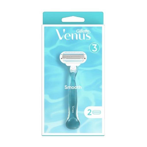 Gillette Venus Smooth Women's Razor Handle + 2 Blade Refill سيت شفرة حلاقة يديوية نسائية