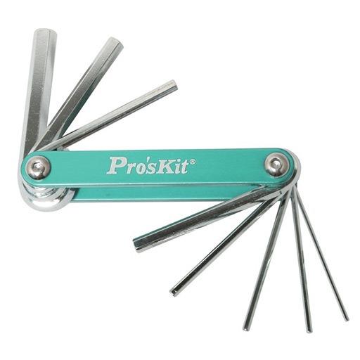 8PCS Aluminum Case Folding Hex Key سيت النكي محمول 8 قطع