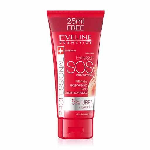 Eveline Cream Extra Soft SOS To Rejuvenate & Smooth Very Dry Hands كريم منعم ومجدد لليدين الجافة