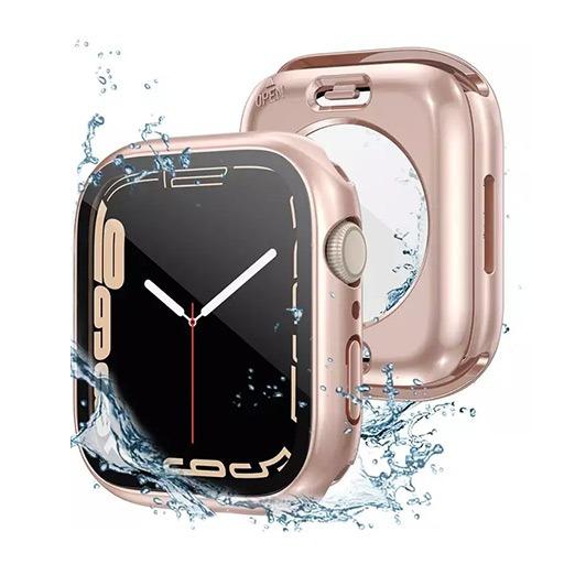 كفر ولصقة حماية لساعة ابل واتش Apple Watch 38mm/40mm/41mm Case with Transparent Screen Protector 