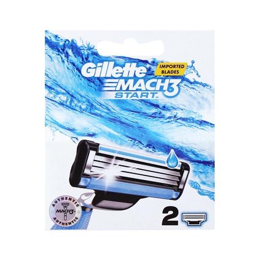 Gillette Mach 3 Start Refill Razor Blade Cartridges 2 Pcs Set سيت رأس شفرة الحلاقة