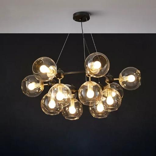 Glass Balls Chandelier With 12 Light ثريا