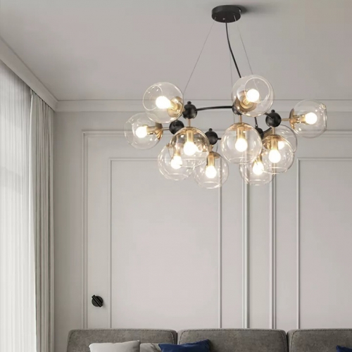 Glass Balls Chandelier With 12 Light ثريا