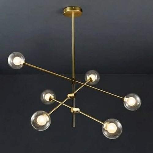 Glass Balls Chandelier With 8 LED ثريا