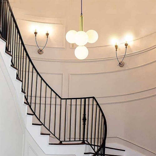 Glass Balls Chandelier With 4 LED ثريا