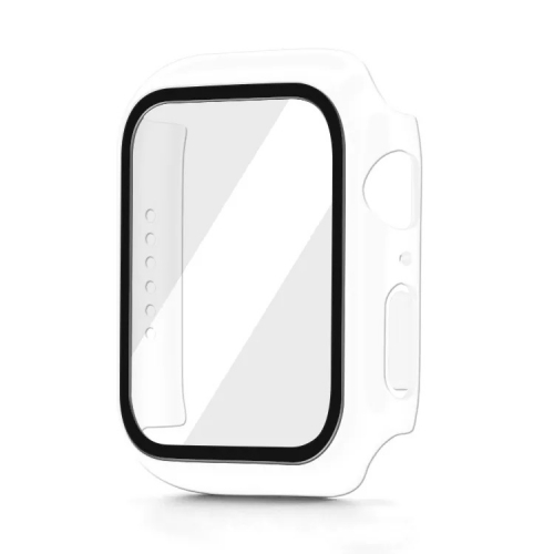 كفر حماية و لصقة شاشة لساعة آبل Apple Watch 42mm/44mm/45mm Protective Transparent Case with Screen Protector 